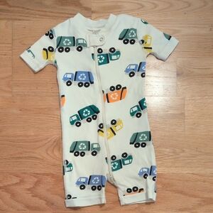 Hanna Andersson Colorful Truck Print Kids One Piece